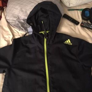 Adidas Windbreaker Blue/Neon size medium